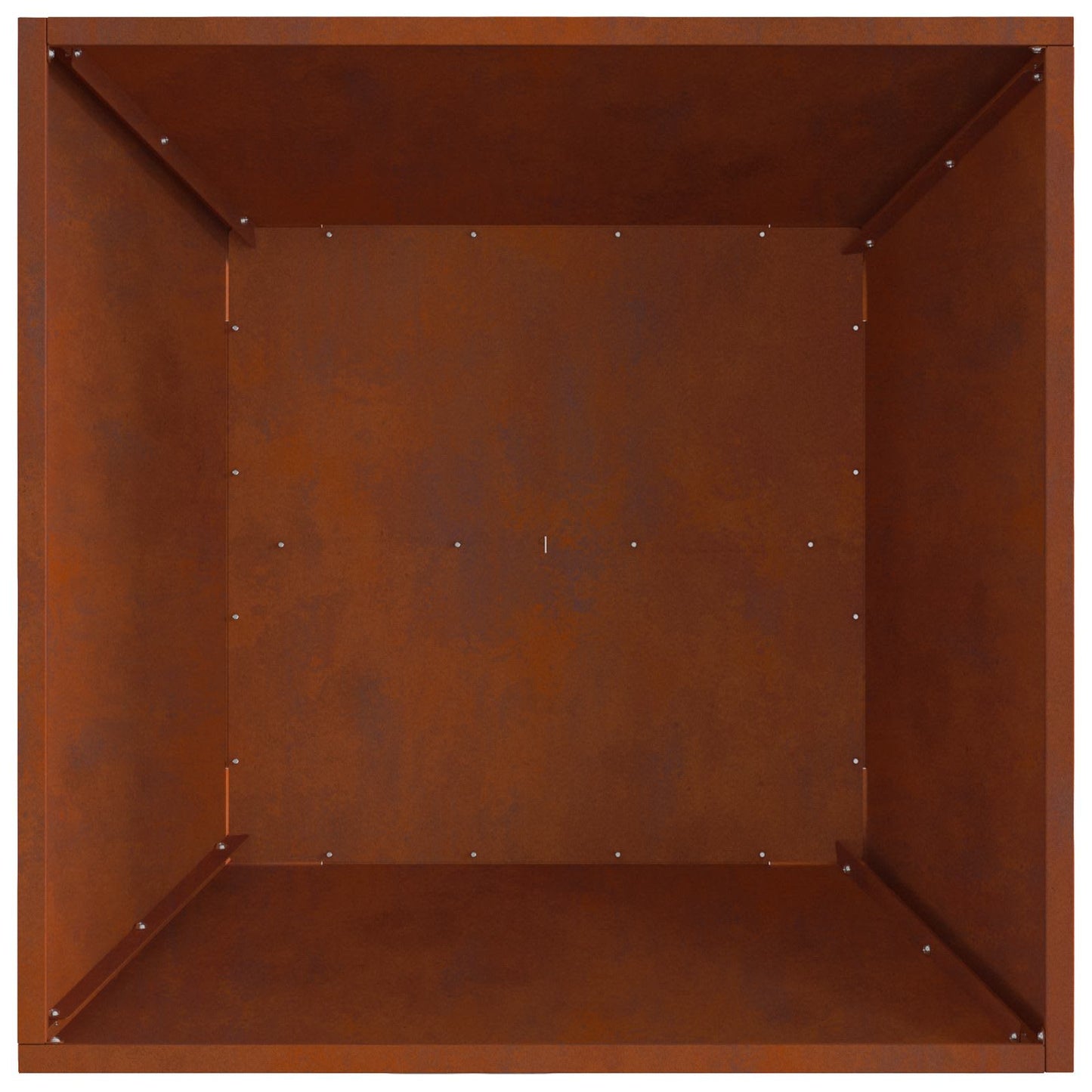 Fire Pit Brown 80 x 80 x 40 cm Weathering Steel