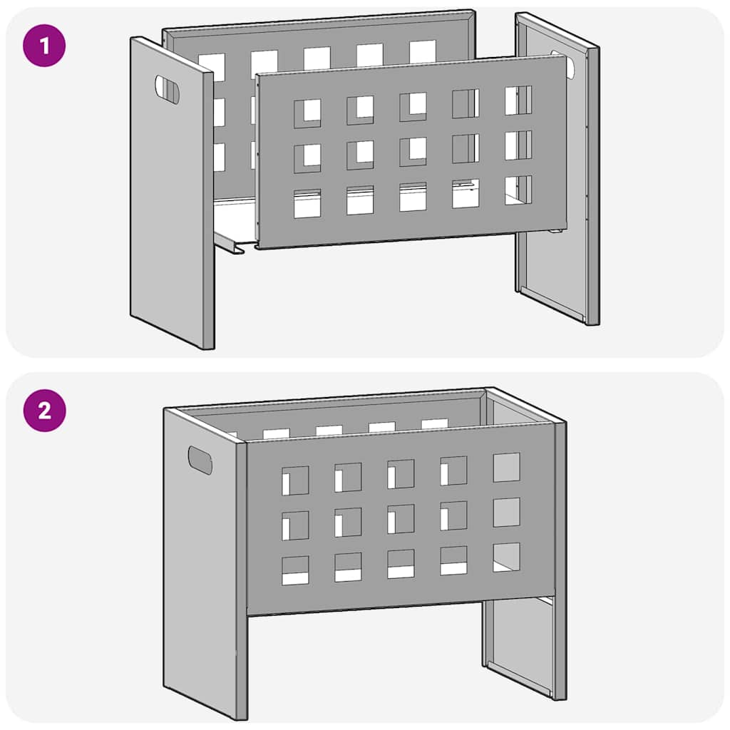 Fire Pit Black 50 x 30 x 40 cm Steel