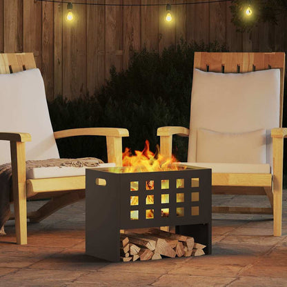 Fire Pit Black 50 x 30 x 40 cm Steel