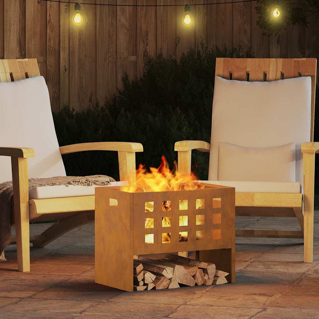 Fire Pit Brown 50 x 30 x 40 cm Steel