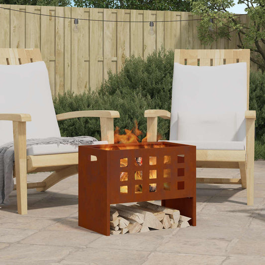 Fire Pit Brown 50 x 30 x 40 cm Steel