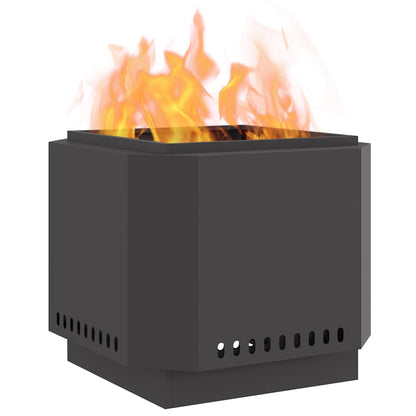 Smokeless Fire Pit Black 58 x 58 x 51 cm Cold-rolled Steel