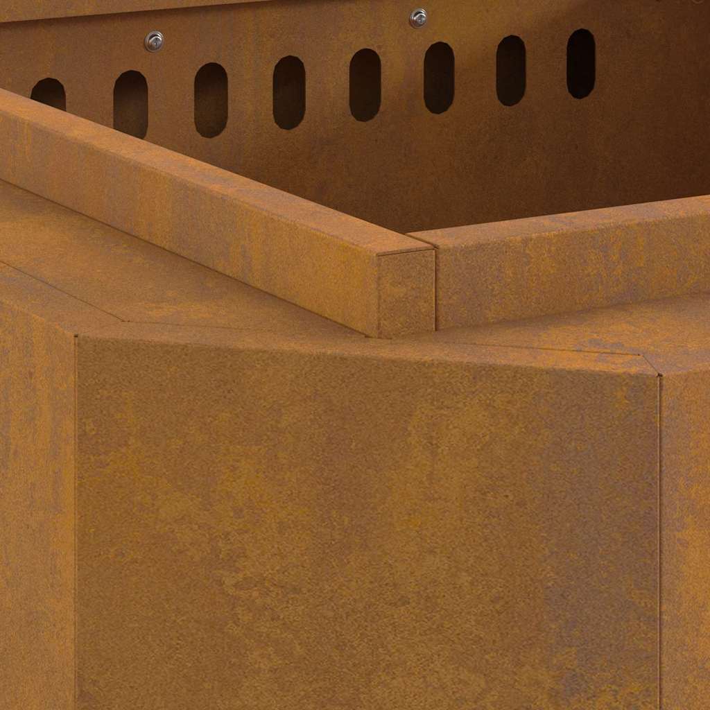 Smokeless Fire Pit Brown 58 x 58 x 51 cm Steel