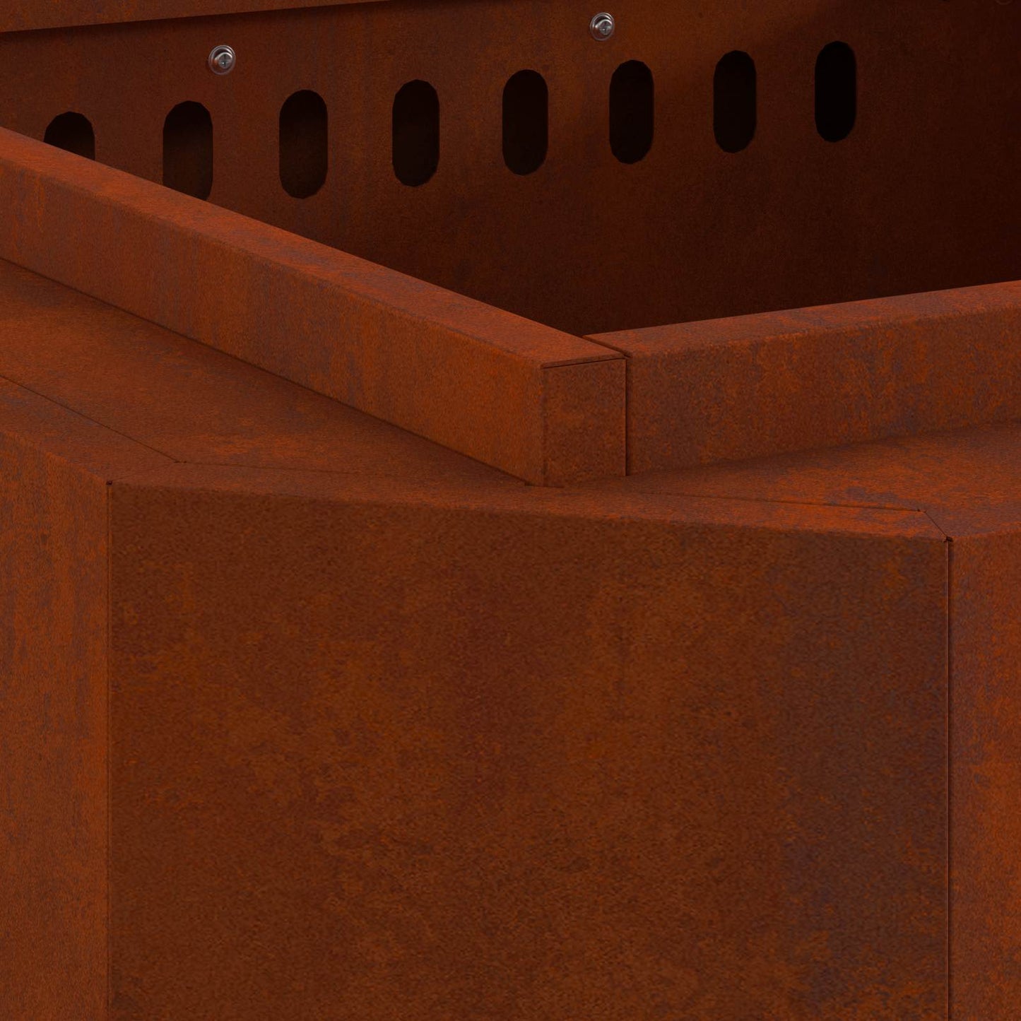 Smokeless Fire Pit Brown 58 x 58 x 51 cm Weathering Steel