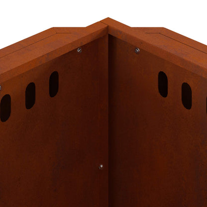 Smokeless Fire Pit Brown 58 x 58 x 51 cm Weathering Steel
