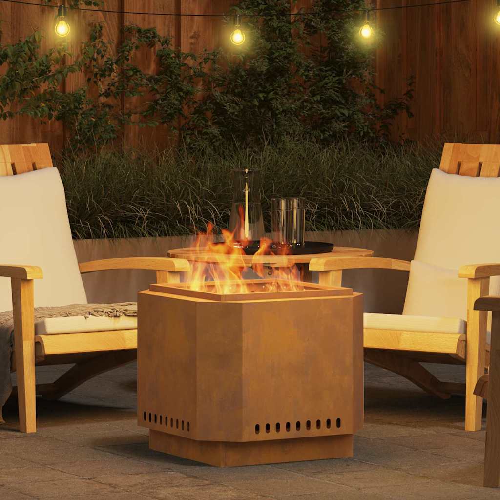 Smokeless Fire Pit Brown 58 x 58 x 51 cm Steel