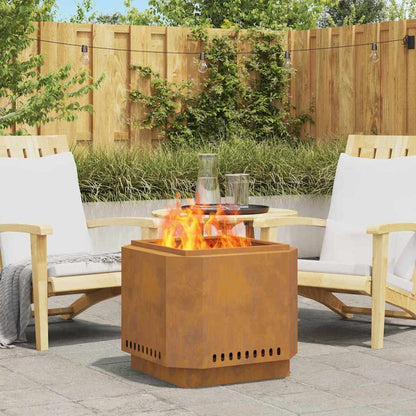 Smokeless Fire Pit Brown 58 x 58 x 51 cm Steel