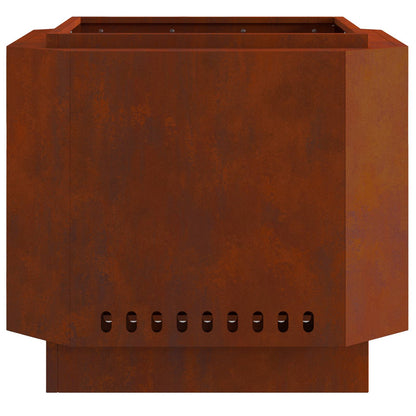 Smokeless Fire Pit Brown 58 x 58 x 51 cm Weathering Steel