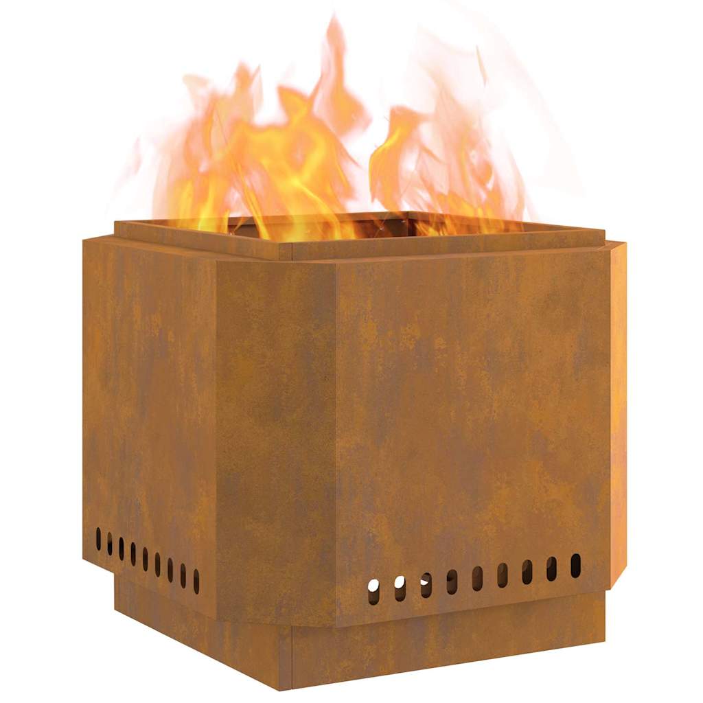 Smokeless Fire Pit Brown 58 x 58 x 51 cm Steel