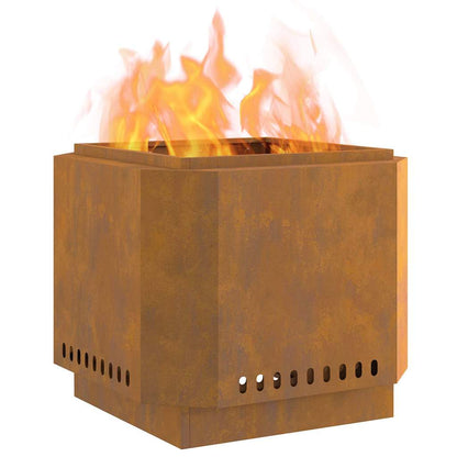 Smokeless Fire Pit Brown 58 x 58 x 51 cm Steel