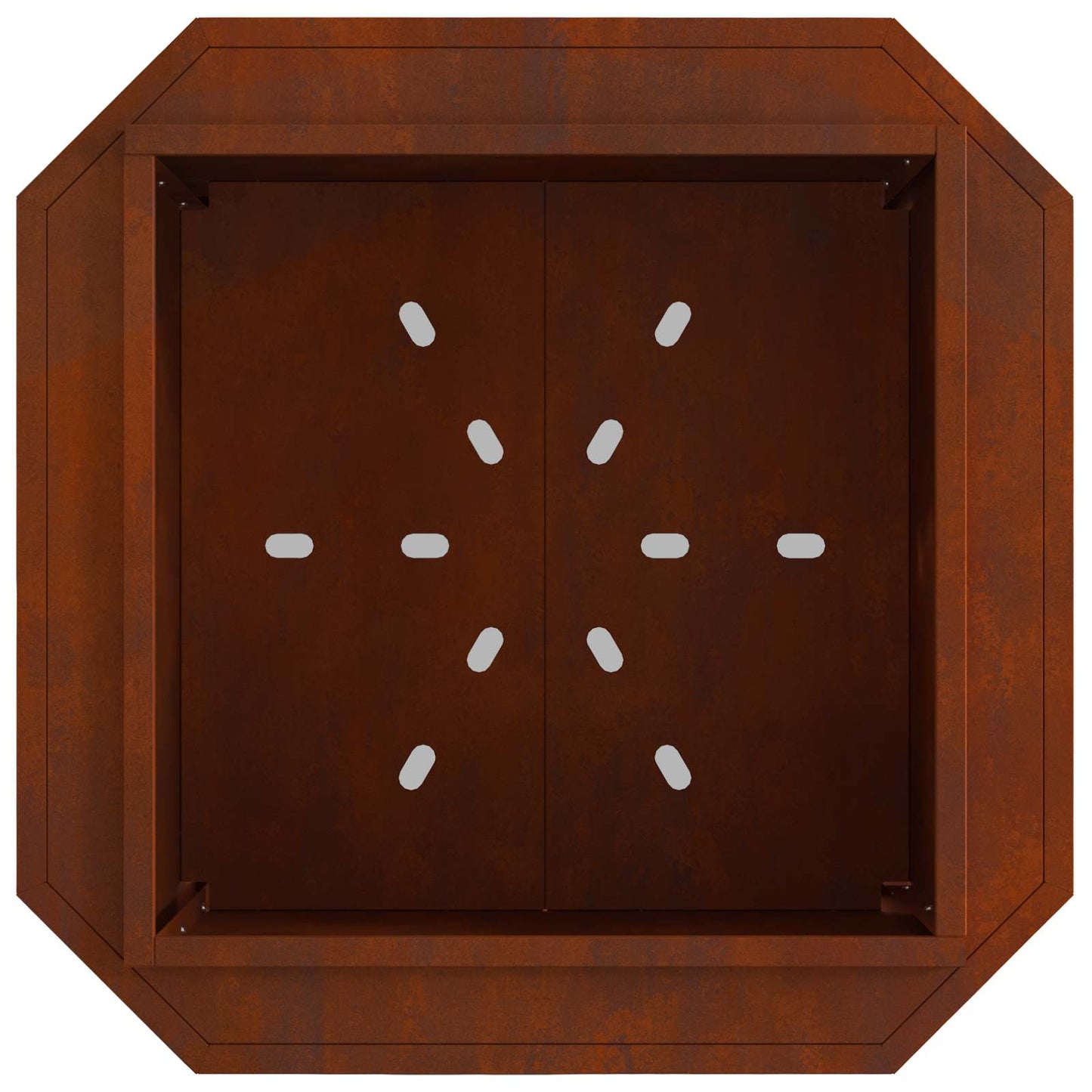 Smokeless Fire Pit Brown 58 x 58 x 51 cm Weathering Steel