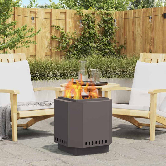 Smokeless Fire Pit Black 48 x 48 x 51 cm Steel