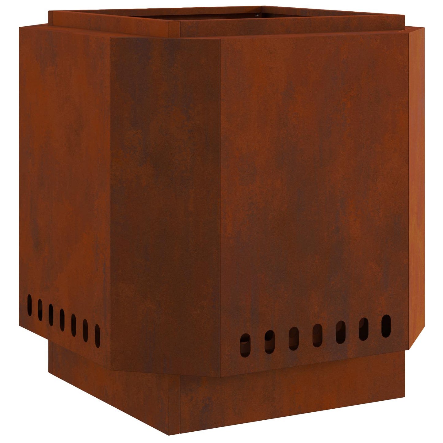 Smokeless Fire Bowl Rusty 48 x 48 x 51 cm Weathering Steel