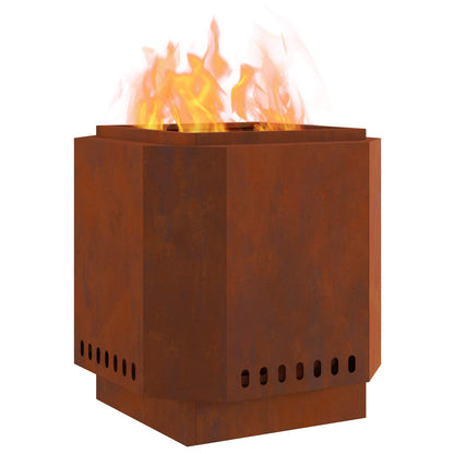 Smokeless Fire Bowl Rusty 48 x 48 x 51 cm Weathering Steel