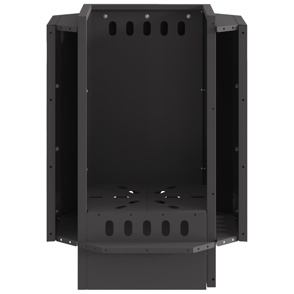 Smokeless Fire Pit Black 38 x 38 x 51 cm Steel