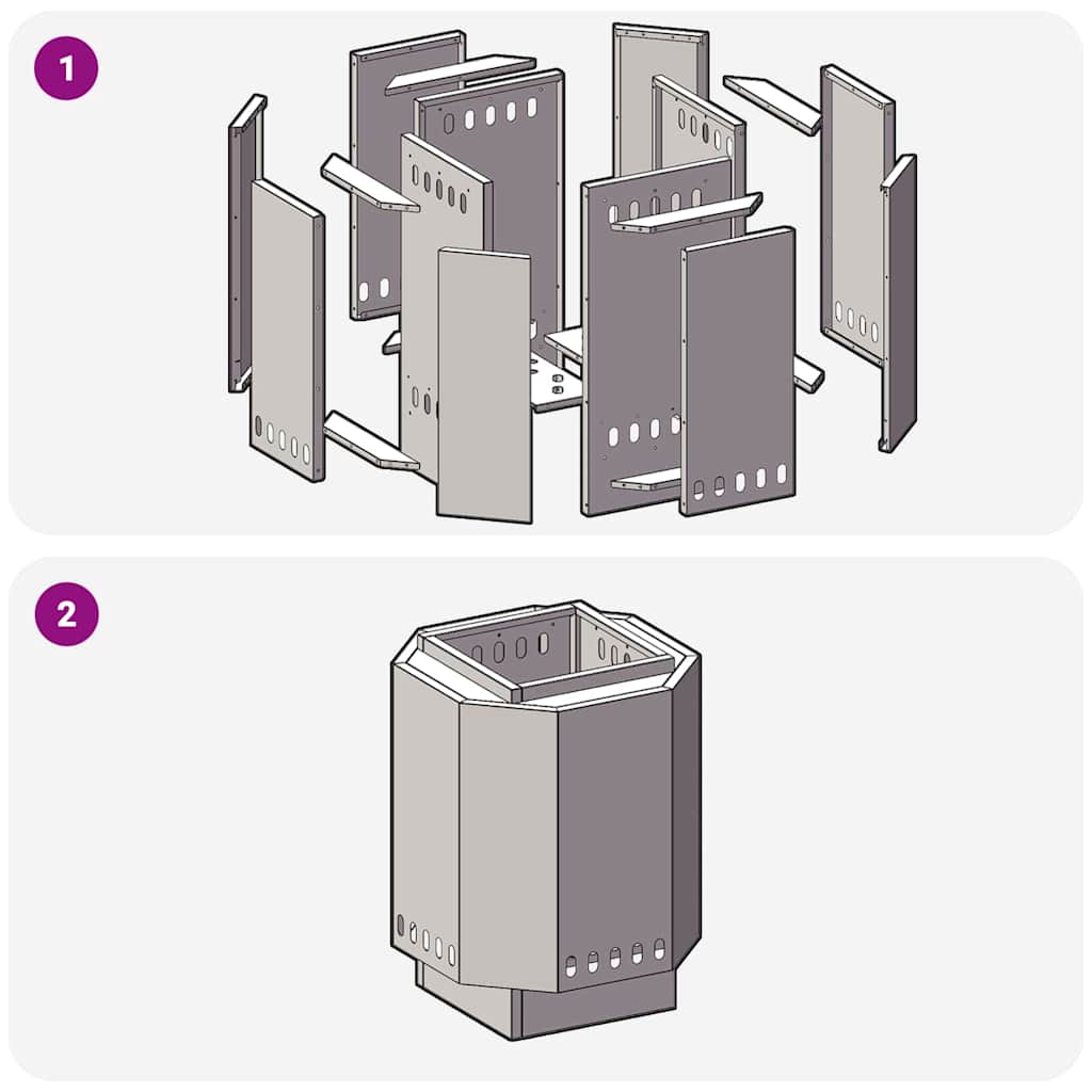 Smokeless Fire Pit Black 38 x 38 x 51 cm Steel