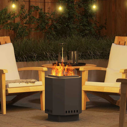 Smokeless Fire Pit Black 38 x 38 x 51 cm Steel