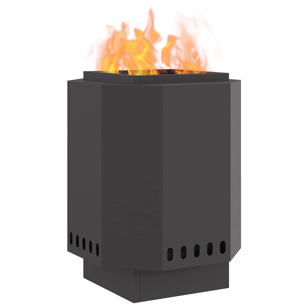 Smokeless Fire Pit Black 38 x 38 x 51 cm Steel