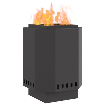 Smokeless Fire Pit Black 38 x 38 x 51 cm Steel