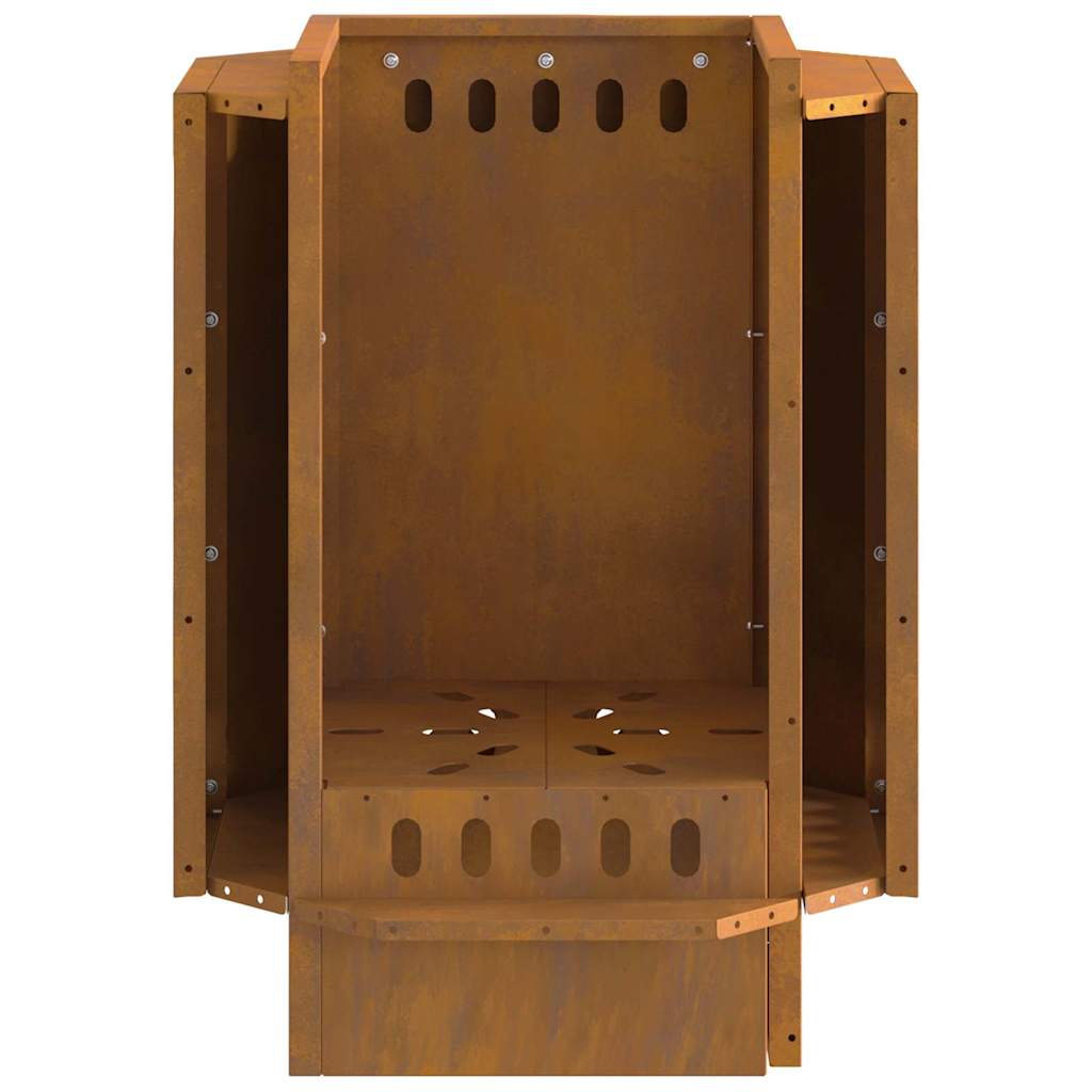 Smokeless Fire Pit Brown 38 x 38 x 51 cm Steel