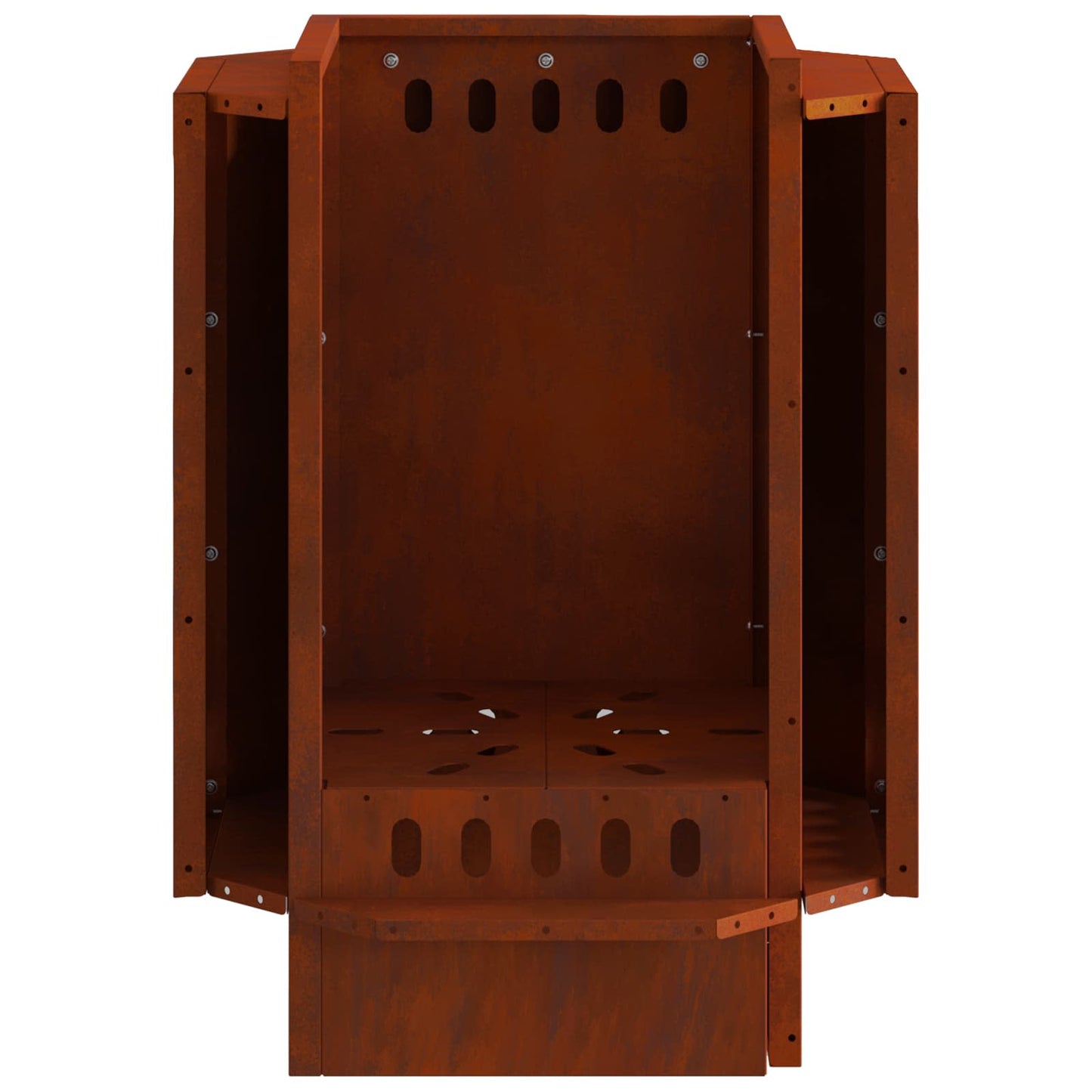 Smokeless Fire Pit Brown 38 x 38 x 51 cm Weathering Steel