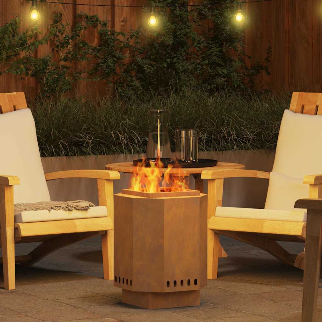 Smokeless Fire Pit Brown 38 x 38 x 51 cm Steel