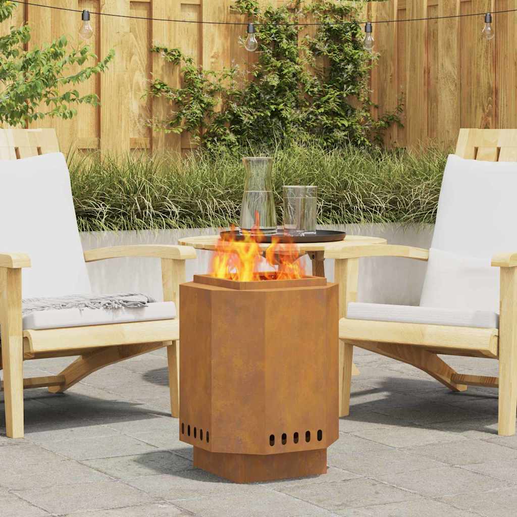Smokeless Fire Pit Brown 38 x 38 x 51 cm Steel
