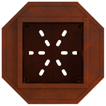 Smokeless Fire Pit Brown 38 x 38 x 51 cm Weathering Steel