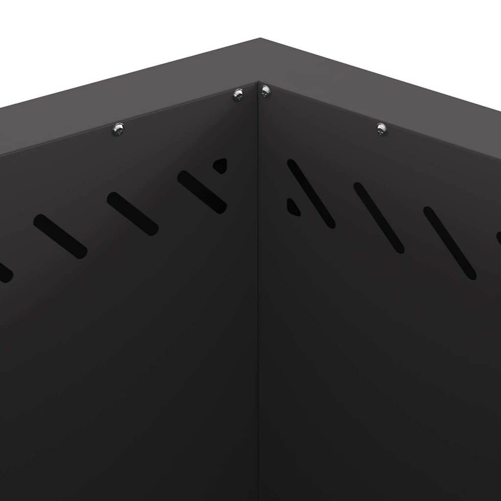 Smokeless Fire Pit Black 58 x 58 x 51 cm Steel