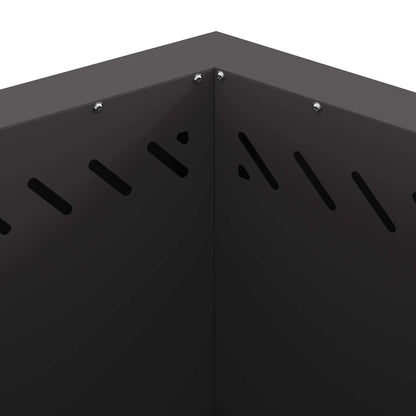 Smokeless Fire Pit Black 58 x 58 x 51 cm Steel