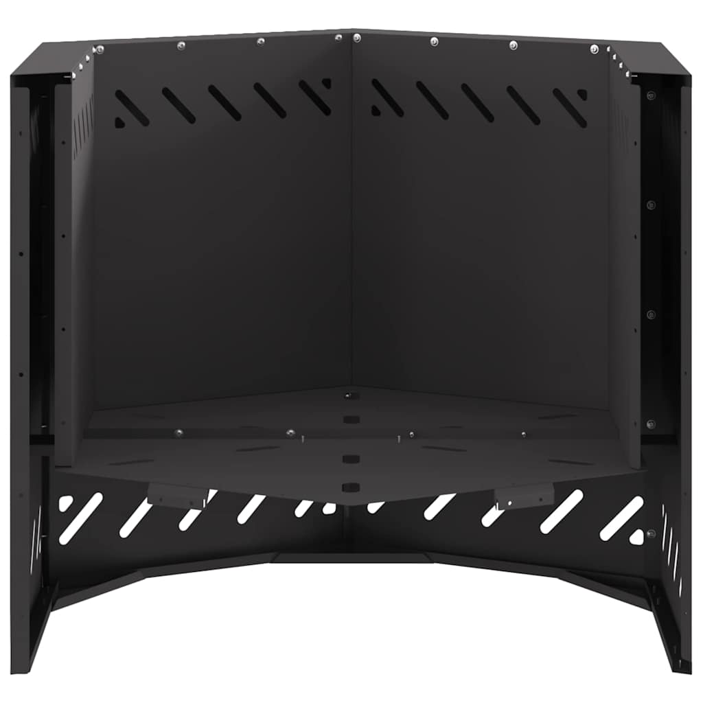 Smokeless Fire Pit Black 58 x 58 x 51 cm Steel