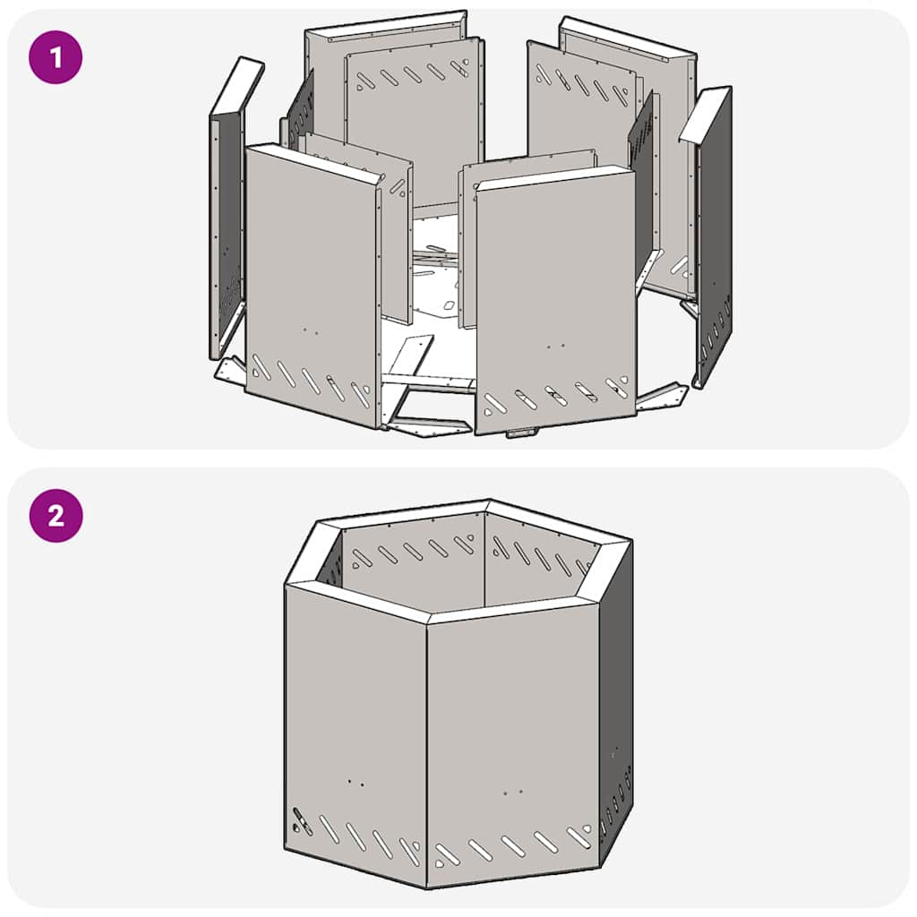 Smokeless Fire Pit Black 58 x 58 x 51 cm Steel