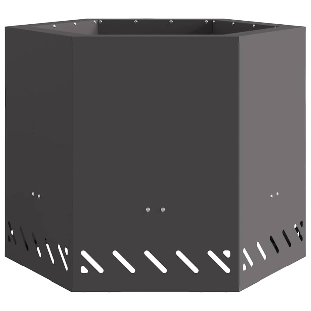 Smokeless Fire Pit Black 58 x 58 x 51 cm Steel