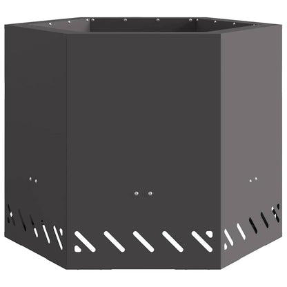 Smokeless Fire Pit Black 58 x 58 x 51 cm Steel