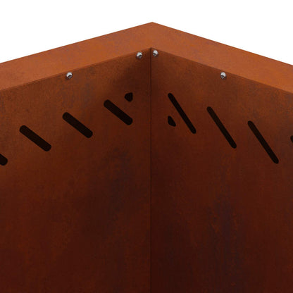 Smokeless Fire Pit Brown 58 x 58 x 51 cm Weathering Steel