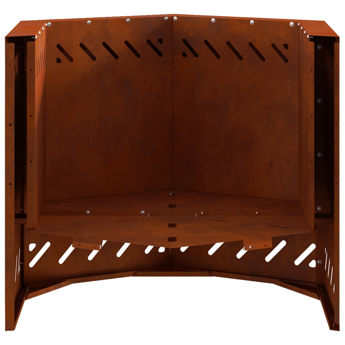 Smokeless Fire Pit Brown 58 x 58 x 51 cm Weathering Steel