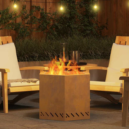 Smokeless Fire Pit Brown 58 x 58 x 51 cm Steel