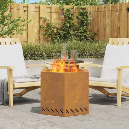 Smokeless Fire Pit Brown 58 x 58 x 51 cm Steel