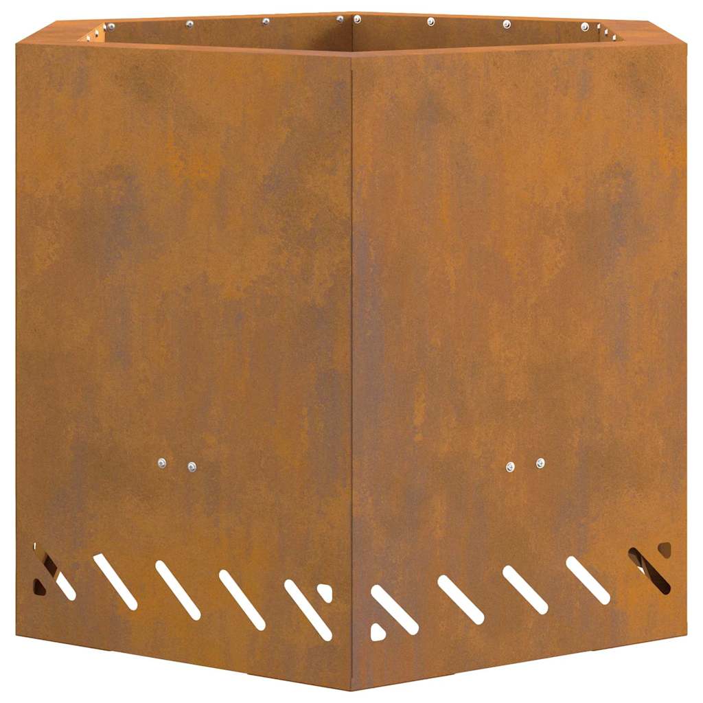 Smokeless Fire Pit Brown 58 x 58 x 51 cm Steel