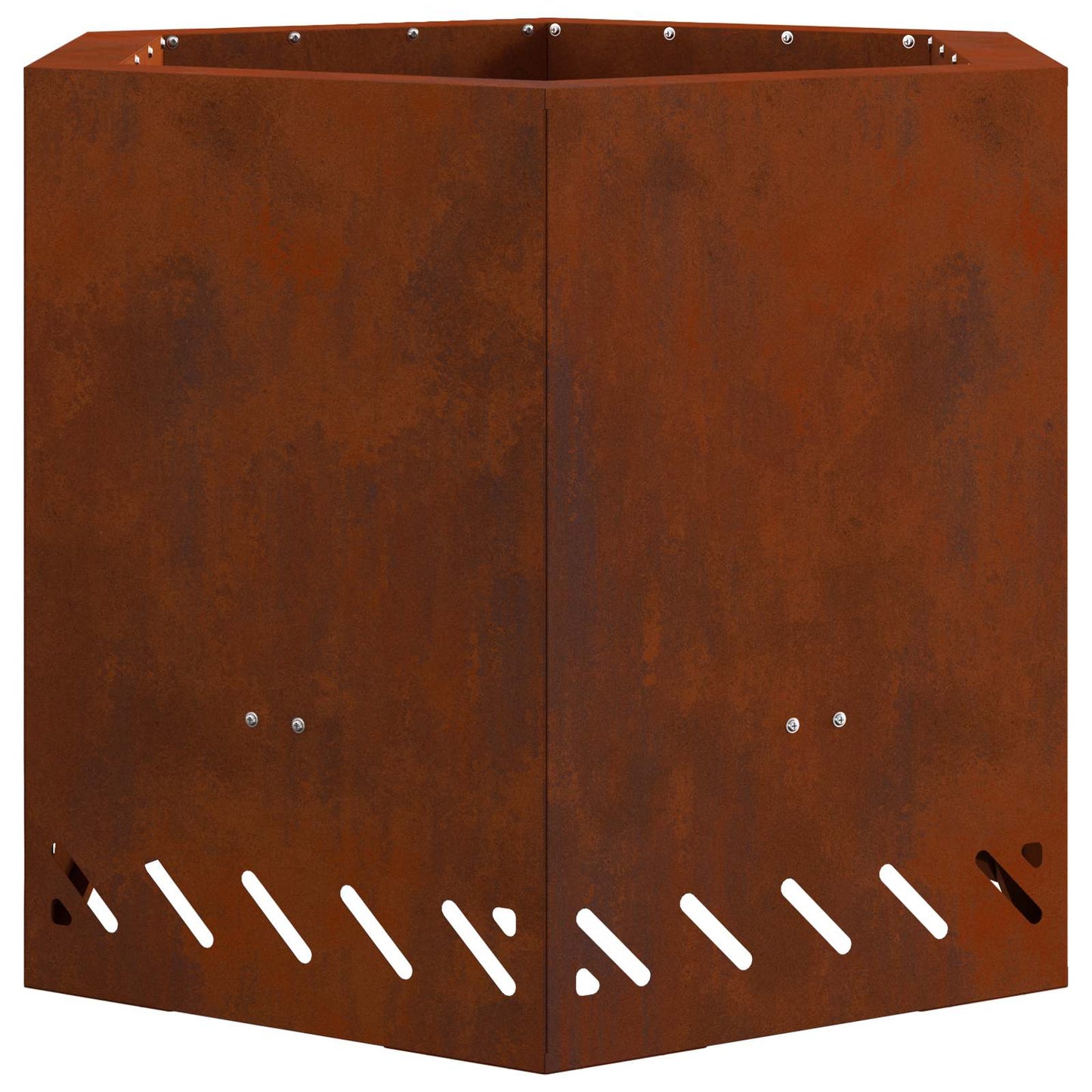 Smokeless Fire Pit Brown 58 x 58 x 51 cm Weathering Steel