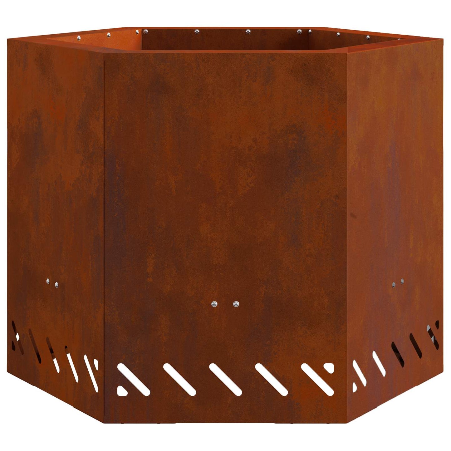 Smokeless Fire Pit Brown 58 x 58 x 51 cm Weathering Steel