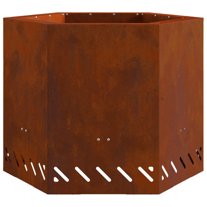 Smokeless Fire Pit Brown 58 x 58 x 51 cm Weathering Steel