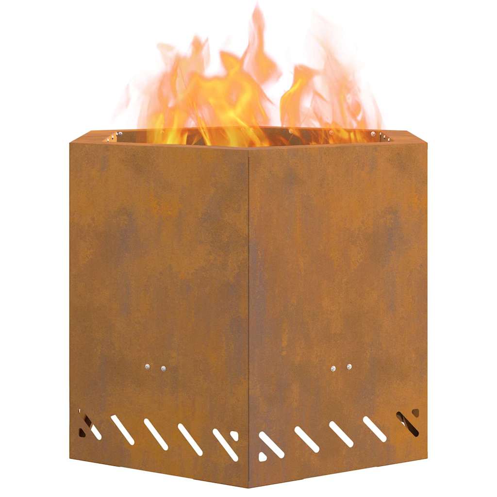 Smokeless Fire Pit Brown 58 x 58 x 51 cm Steel