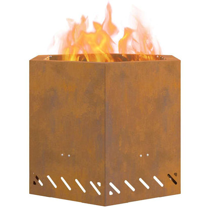 Smokeless Fire Pit Brown 58 x 58 x 51 cm Steel