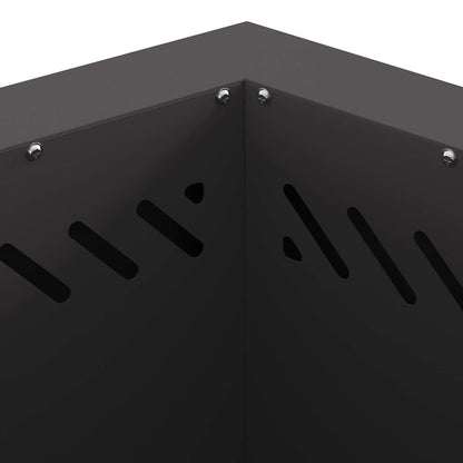 Smokeless Fire Pit Black 48 x 48 x 51 cm Steel