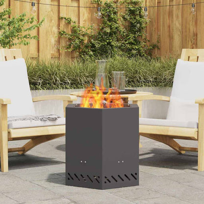 Smokeless Fire Pit Black 48 x 48 x 51 cm Steel