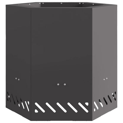 Smokeless Fire Pit Black 48 x 48 x 51 cm Steel