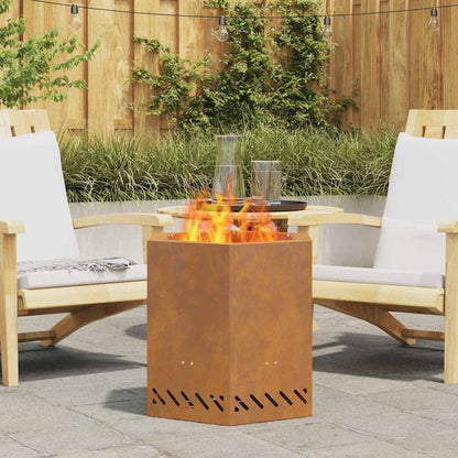 Smokeless Fire Pit Brown 48 x 48 x 51 cm Steel
