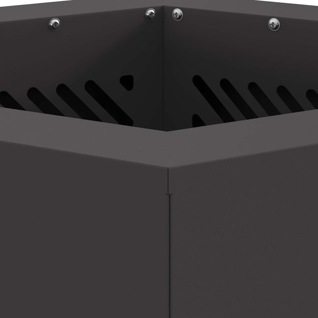 Smokeless Fire Pit Black 38 x 38 x 51 cm Steel