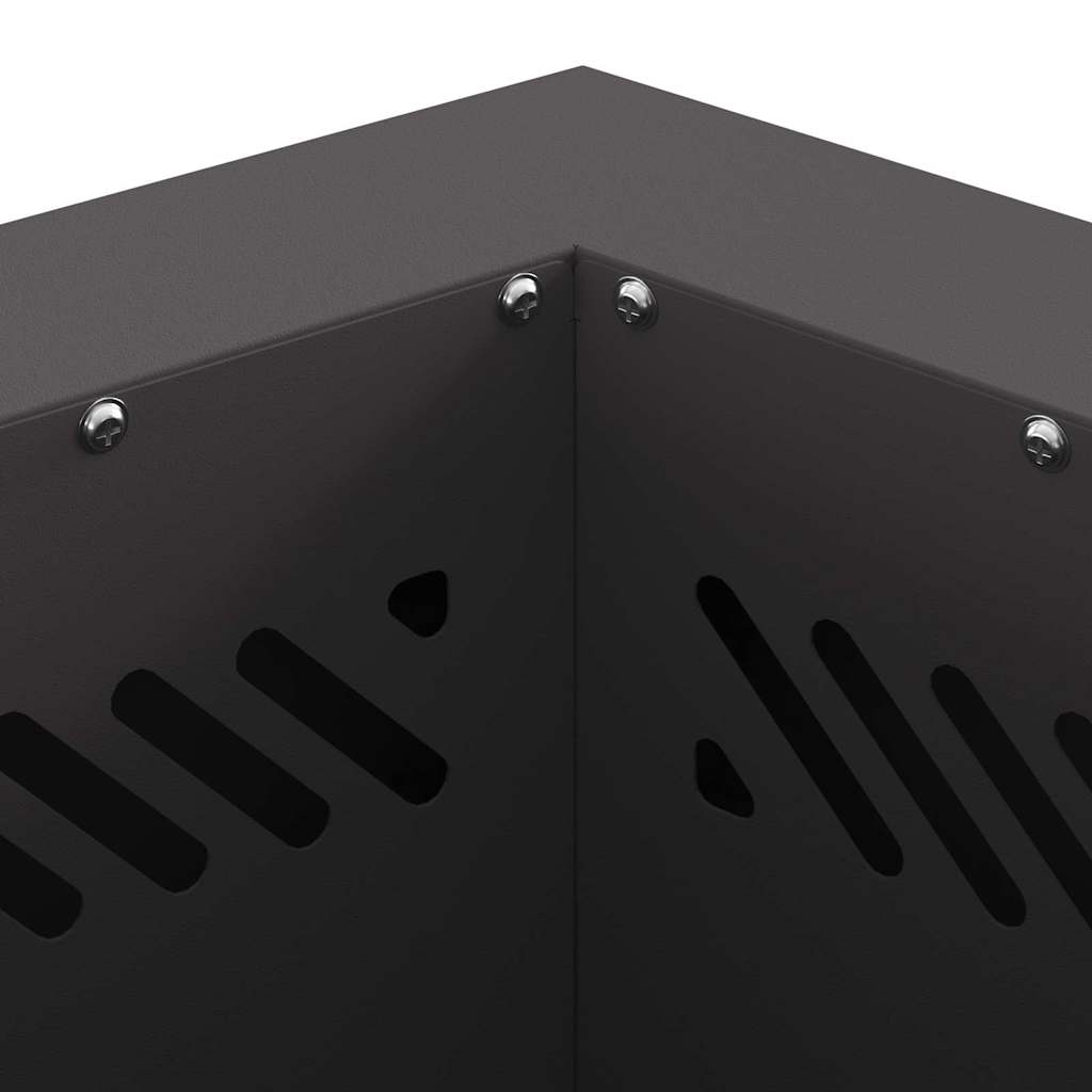 Smokeless Fire Pit Black 38 x 38 x 51 cm Steel